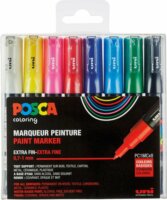 Uni POSCA PC-1M Dekormarker készlet - Vegyes színek (8 db / csomag)