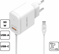 Cellect HS-H47-30W USB-A Hálózati töltő + USB-C kábel - Fehér (30W)