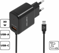 Cellect HS-H47-30W USB-A Hálózati Töltő Adapter 30W + USB-C kábel - Fekete