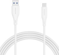 Ricomm USB-A apa - USB-C apa Adat és töltő kábel - Fehér (1.2m)