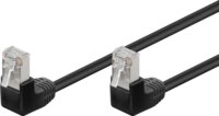 Goobay 96076 F/UTP CAT5e 2x 90° Derékszögű Patch kábel 0.25m - Fekete