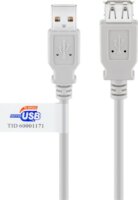 Goobay 69916 USB-A apa - USB-A anya 2.0 Hosszabbító kábel - Szürke (5m)