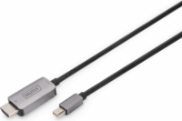 Digitus DB-340109 HDMI apa - Mini DisplayPort apa Kábel 1m - Szürke