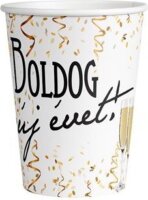 Boldog Új évet feliratos 250ml Papírpohár (6 darabos)