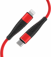 Fusion USB-C apa - Lightning apa Adat és töltő kábel - 1.5m - Piros