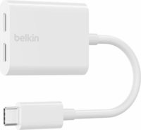 Belkin RockStar USB-C apa - 2xUSB-C anya Adapter - Fehér