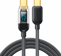 Joyroom S-CC100A4 USB-C apa - USB-C apa Adat és töltő kábel - Fekete (1.2m)
