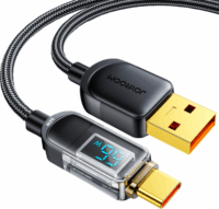 Joyroom S-AC066A4 USB-A apa - USB-C apa2.0 Adat és töltő kábel - Fekete (1.2m)