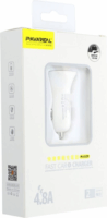 Pavarea 2x USB Autós töltő - Fehér (2.4A)