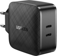 Ugreen CD216 2x USB-C Hálózati töltő - Fekete (66W)