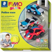 Staedtler FIMO Kids Form & Play Égethető gyurma készlet 4x42g - Autós üldözés