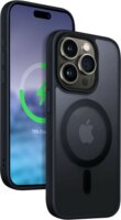 Crong Hybrid Frost Apple iPhone 15 Pro Max MagSafe Tok - Sötétkék