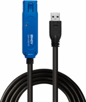 Lindy 43157 USB Type-A apa - USB Type-A anya 3.0 Hosszabbító kábel - Fekete (10m)