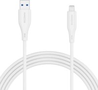 Ricomm USB-A apa - Lightning apa Adat és töltő kábel - Fehér (1.2m)