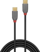 Lindy 36871 Anthra Line USB-C apa - USB-C apa 2.0 Adatkábel - Fekete (1m)