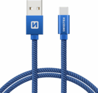 Swissten 71521208 USB-A apa - USB.-C apa 2.0 Adat és töltő kábel - Kék (1.2m)