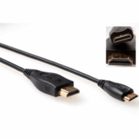 ACT AK3671 HDMI v1.4 - HDMI mini 1.4 Kábel 1m - Fekete