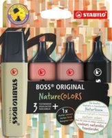 Stabilo BOSS Original Nature Colors 5mm Szövegkiemelő készlet - Különböző színek (4 db / csomag)