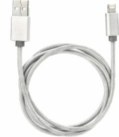 Kikkerland US142-SI-EU USB-A apa - Lightning apa 3.0 Adat és töltő kábel - Ezüst (1m)