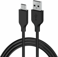 Genius ACC-A2CC-3A USB Type-A apa - USB Type-C apa 2.0 Adat és töltő kábel - Fekete (1.5m)
