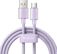 Mcdodo USB-A apa - USB-C/Lightning apa iPhone töltőkábel - Lila (1.2m)