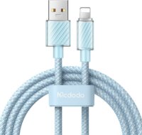 Mcdodo CA-3641 USB-A apa - USB-C/Lightning apa iPhone töltőkábel - Kék (1.2m)