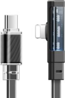 Mcdodo CA-3440 USB-C/Lightning apa - USB-C/Lightning apa Adat és töltő kábel - Fekete (1.2m)
