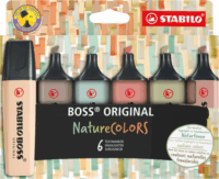 Stabilo Boss Original NatureColors 2-5 mm Szövegkiemelő - Vegyes színek (6 db)