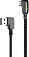 Mcdodo CA-7531 USB-A apa - MicroUSB-B apa 90° 2.0 Adat és töltő kábel - Fekete (1.8m)