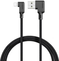 Mcdodo CA-7511 USB-A apa - Lightning apa 90° 2.0 Adat és töltő kábel - Fekete (1.8m)