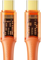 Mcdodo CA-2113 USB-C apa - USB-C apa 2.0 Adat és töltő kábel - Narancssárga (1.2m)