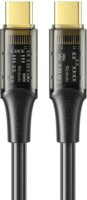 Mcdodo CA-2112 USB-C apa - USB-C apa 2.0 Adat és töltő kábel - Fekete (1.8m)