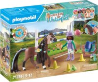 Playmobil Horses of Waterfall Zoe és Blaze versenypályával
