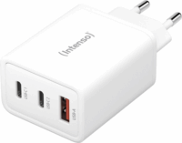 Intenso W65ACC GaN 2x USB-C / USB-A Hálózati töltő - Fehér (65W)