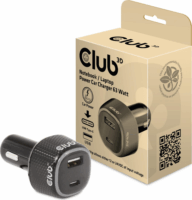 Club3D CAC-1922 Autós töltő 3A (2x USB) Piros