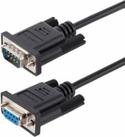 StarTech RS232 soros null modem kábel keresztösszekötővel és Al-Mylar árnyékolással 3m - Fekete