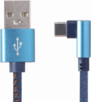 Gembird USB-A apa - USB-C Adat és töltő kábel - Kék (1m)