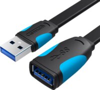 Vention VAS-A13-B100 USB-A apa - USB-A anya hosszabbító kábel - Fekete/Kék (1m)