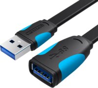 Vention VAS-A13-B150 USB-A apa - USB-A anya hosszabbító kábel - Fekete/Kék (1.5m)