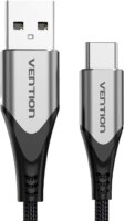 Vention CODHF USB-A apa - USB-C apa 2.0 Adat és töltő kábel - Fekete/Szürke (1m)