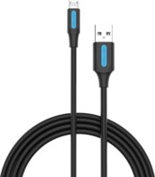 Vention COLBC USB Type-A apa - Micro USB Type-B apa 2.0 Adat és töltő kábel - Fekete (0.25m)