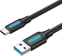 Vention COZBF USB Type-A apa - USB Type-C apa 3.0 Adat és töltő kábel - Fekete (1m)