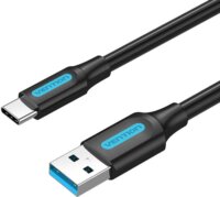 Vention COZBG USB Type-A apa - USB Type-C apa 3.0 Adat és töltő kábel - Fekete (1.5m)
