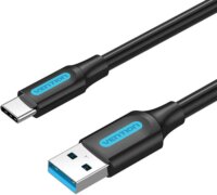 Vention COZBH USB Type-A apa - USB Type-C apa 3.0 Adat és töltő kábel - Fekete (2m)