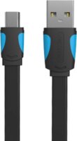 Vention VAS-A14-B100 USB-A apa - Mini USB-B apa 2.0 Adat és töltő kábel - Fekete/Kék (1m)