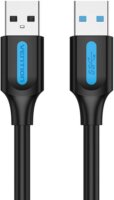 Vention CONBH USB-A apa - USB-A apa 3.0 Adat és töltő kábel - Fekete/Kék (2m)