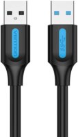 Vention CONBF USB-A apa - USB-A apa 3.0 Adat és töltő kábel - Fekete/Kék (1m)