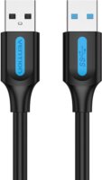 Vention CONBG USB-A apa - USB-A apa 3.0 Adat és töltő kábel - Fekete/Kék (1.5m)