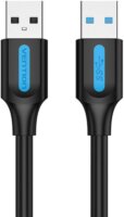 Vention CONBD USB-A apa - USB-A apa 3.0 Adat és töltő kábel - Fekete/Kék (0.5m)