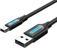 Vention COMBH USB-A apa - USB Mini-B apa 2.0 Adat és töltő kábel - Fekete/Kék (2m)